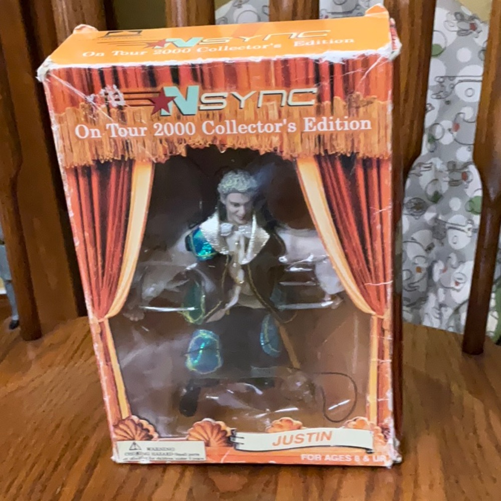 NSync Justin Timberlake On Tour 2020 Marionette with Box, Box in rough shape